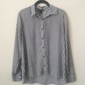 Striped Button Up Shirt F21